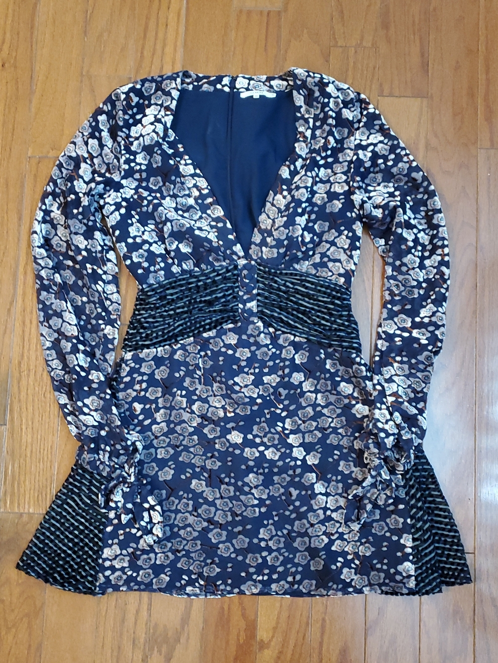 Tularosa velvet mini dress Size XS Blue